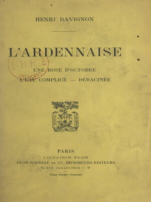cover image of L'ardennaise